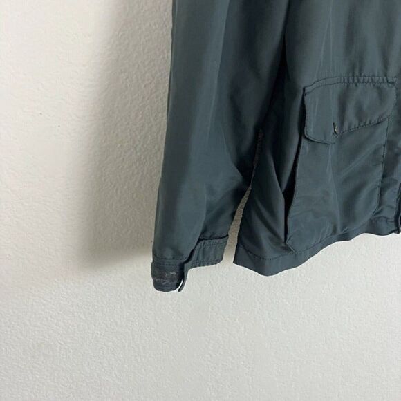 Lands' End Jacket Men's Blue Lightweight Windbreaker Full Zip Hooded Utility Lrg - Picture 12 of 12